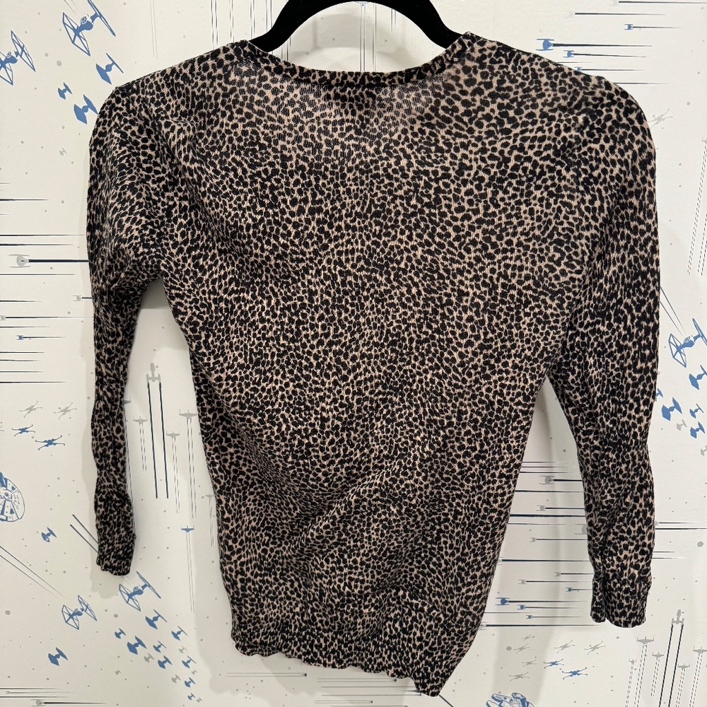 Ann Taylor Leopard Print Cardigan (Size XXS Petite) - Picture 4 of 4